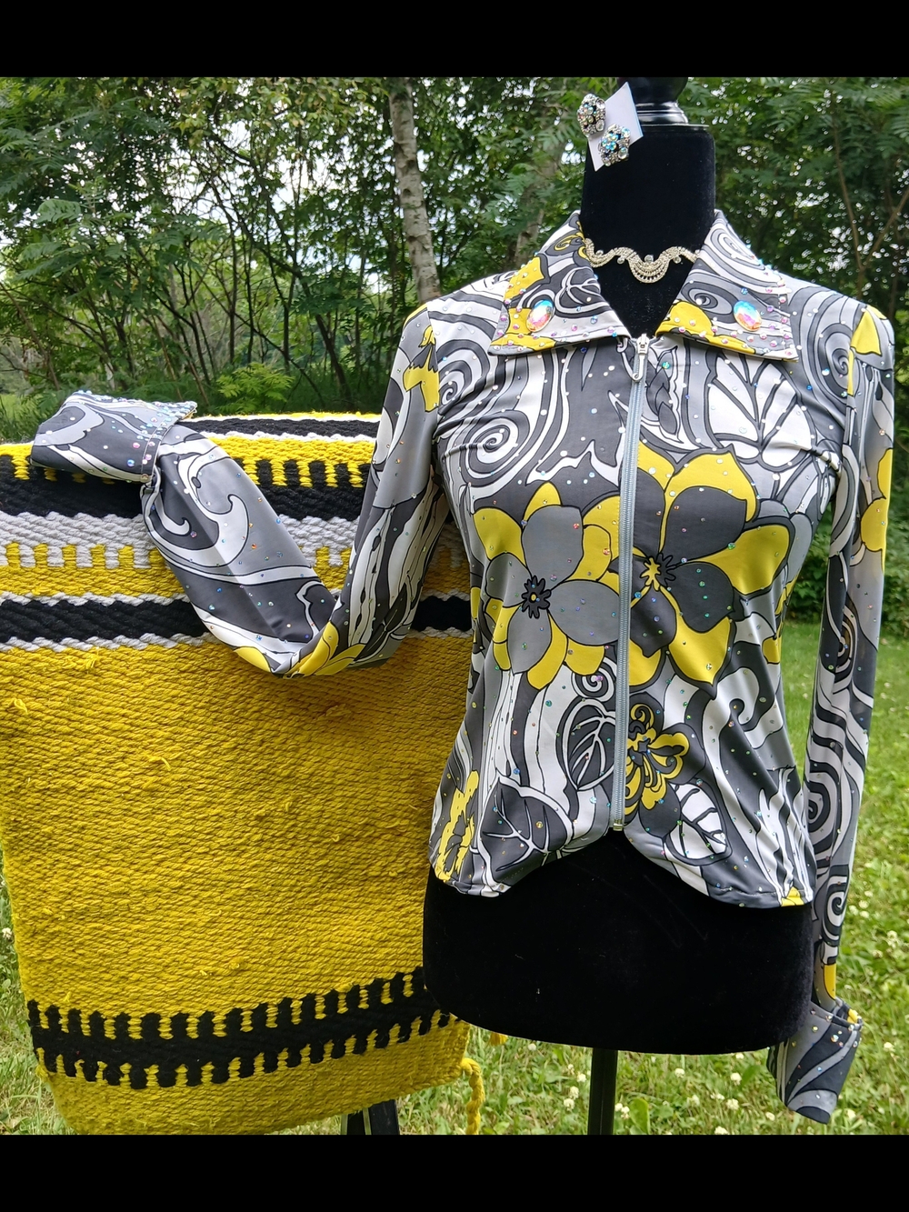One-of-a-Kind Western Show Rail Shirt w/ Matching Pad & Jewlery